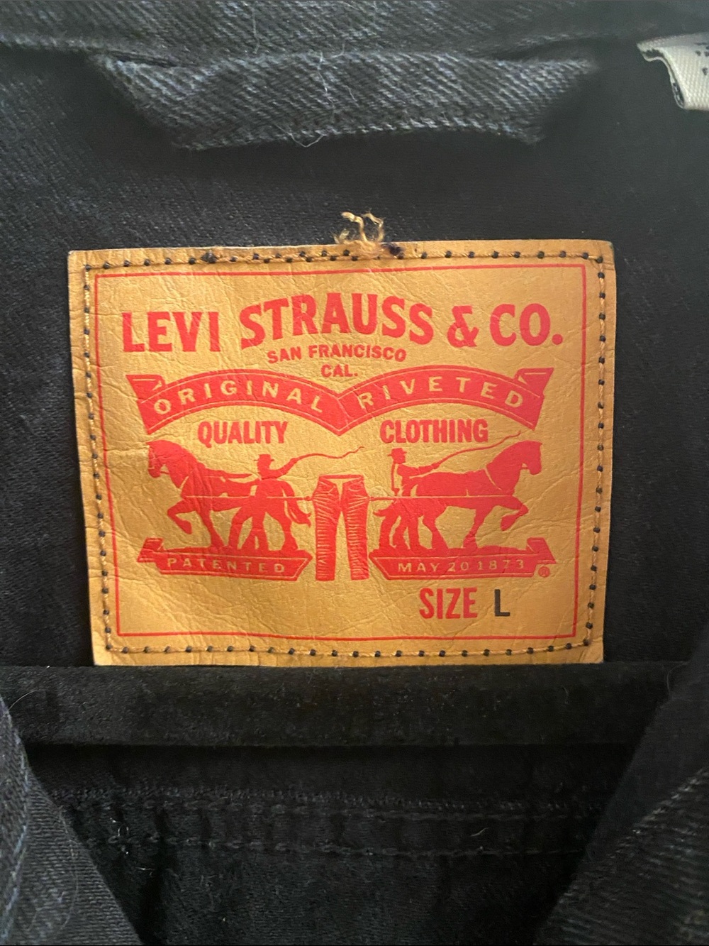 Levi's Black Denim Trucker Jacket - Men's Lightweight Shirt Jacket - Picture 2 of 4